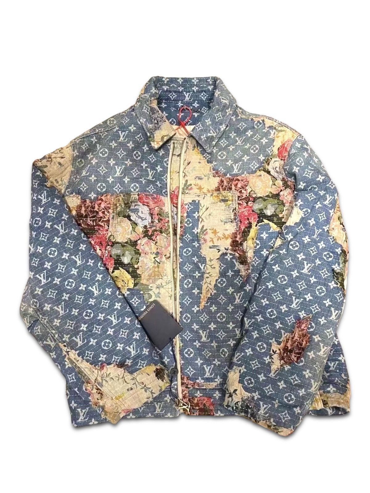 Louis vuitton destroyed discount workwear denim jacket