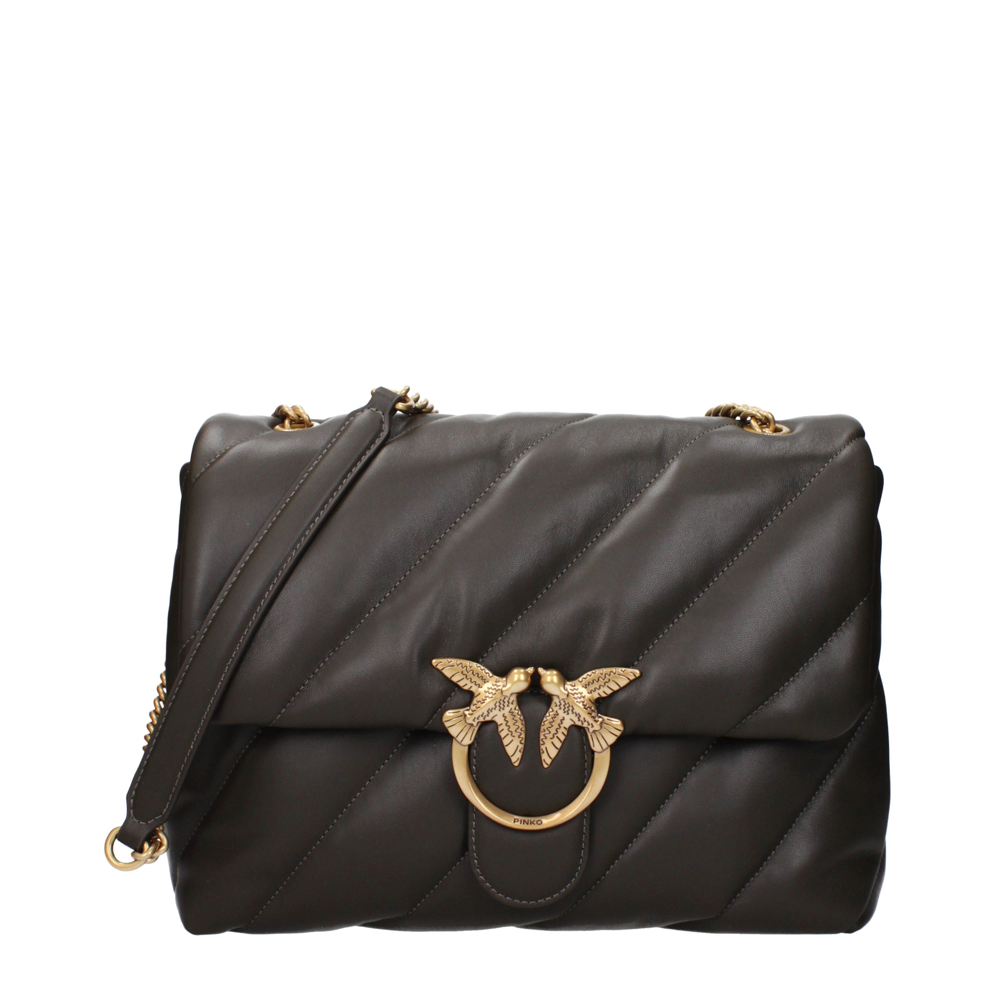 Women's Leather Shoulder Bags in Green, Women's