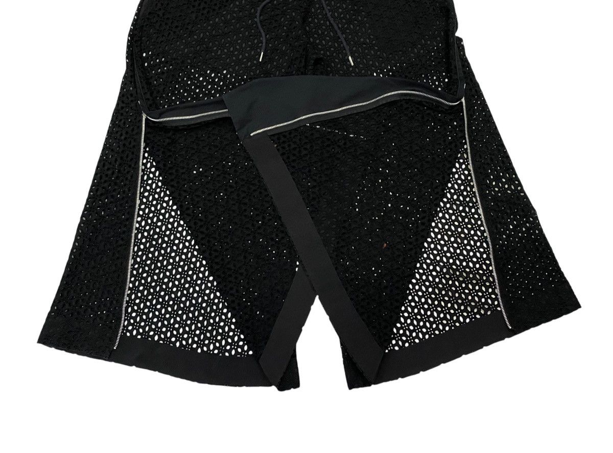 Sacai Sacai Mesh Black Wide-Leg Pants Size 30" / US 8 / IT 44 - 8 Thumbnail
