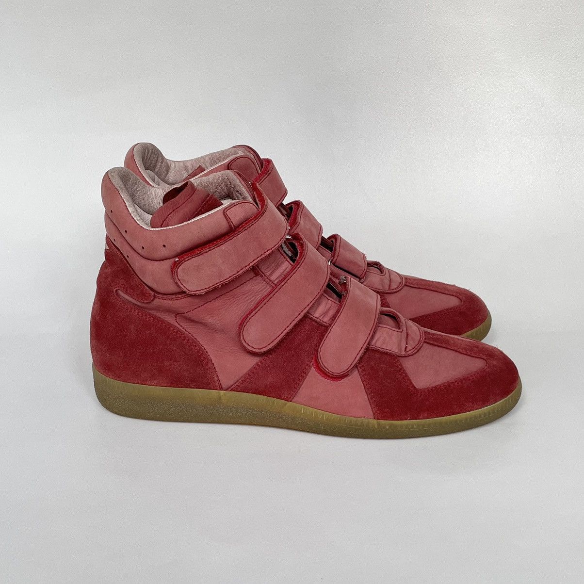 Maison Margiela OG Velcro Red Suede GAT Sneakers Size US 8 / EU 41 - 2 Thumbnail