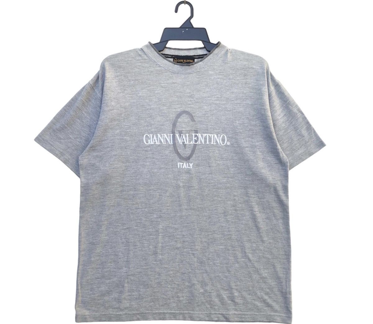 Valentino Vintage 90s Gianni Valentino Italy Embroidered Logo T-Shirt Size US L / EU 52-54 / 3 - 1 Thumbnail