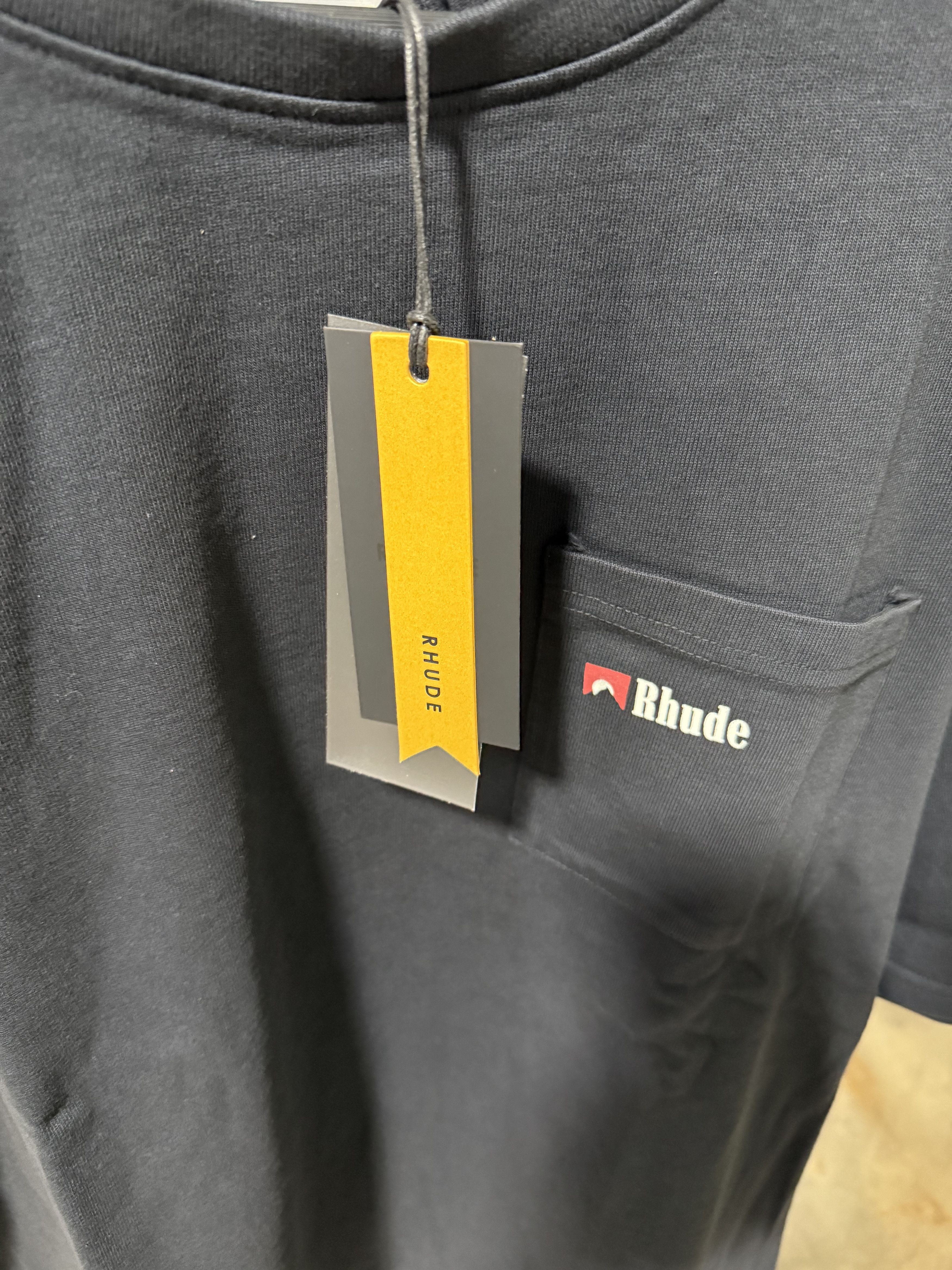 Rhude Rhude Moonlight Wolf Pocket Tee 'Vintage Black' Size US XL / EU 56 / 4 - 2 Thumbnail