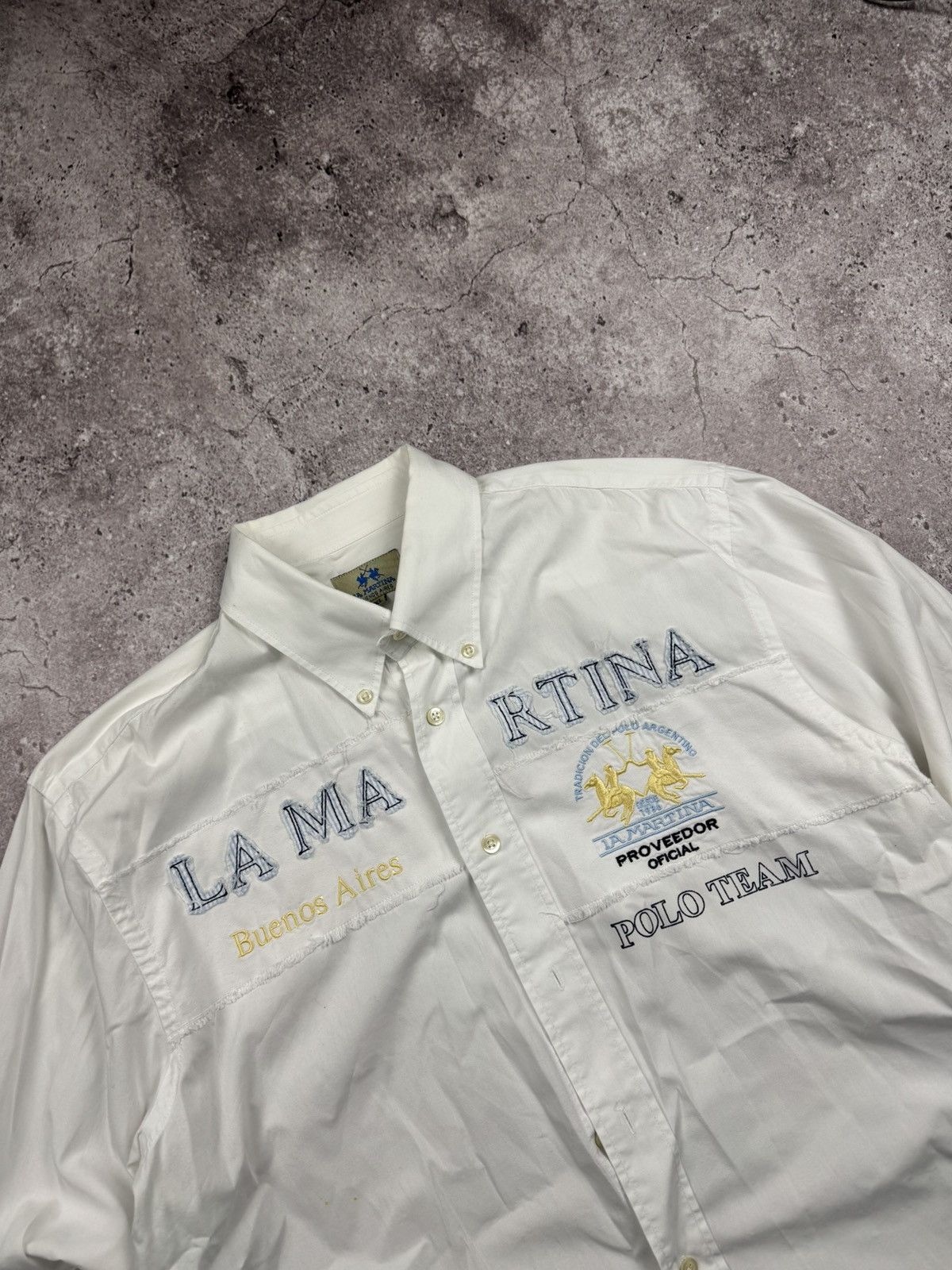 La Martina 🇦🇷 Vintage 90s La Martina Argentina shirt Y2K Rare retro Hype Size US XL / EU 56 / 4 - 4 Thumbnail