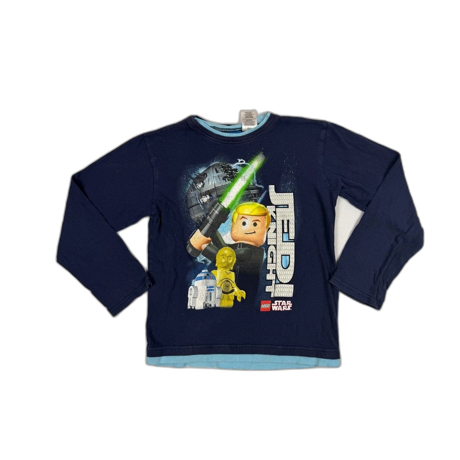 Vintage Lego Star Wars Jedi Graphic T-Shirt Long Sleeve Navy Blue Bo Size US M / EU 48-50 / 2 - 1 Thumbnail