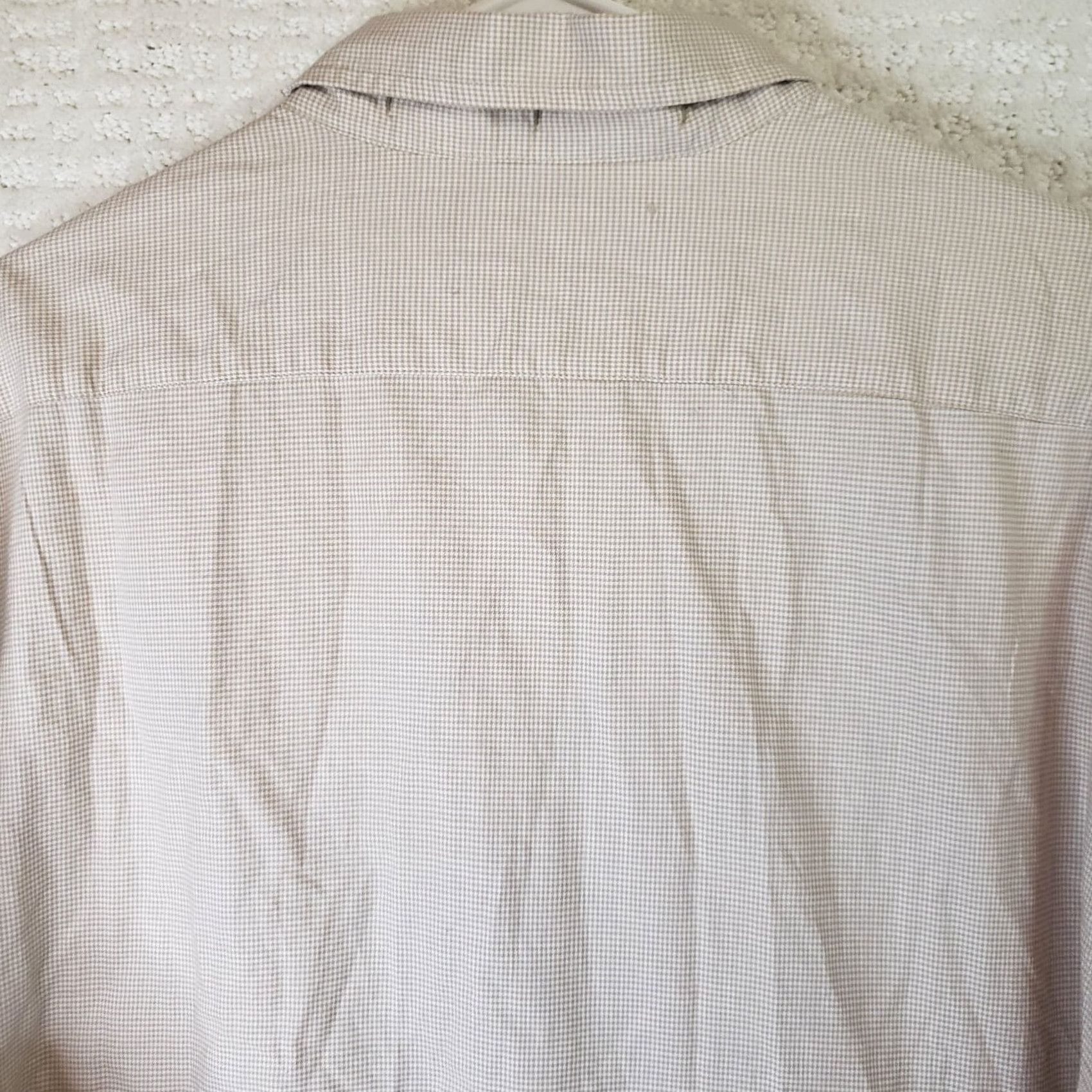 Banana Republic Banana Republic Shirt Men's XXL Beige Check Slim Fit Long Sleeve Button-Up Size US XXL / EU 58 / 5 - 6 Thumbnail