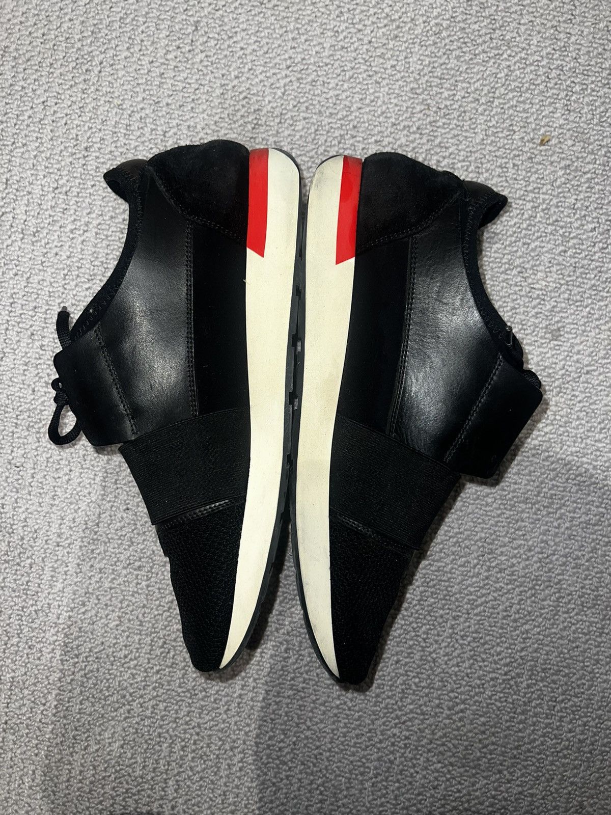 Balenciaga Balenciaga Race Runner Black Leather & Mesh Sneakers Size 8 Size US 8 / EU 41 - 8 Thumbnail