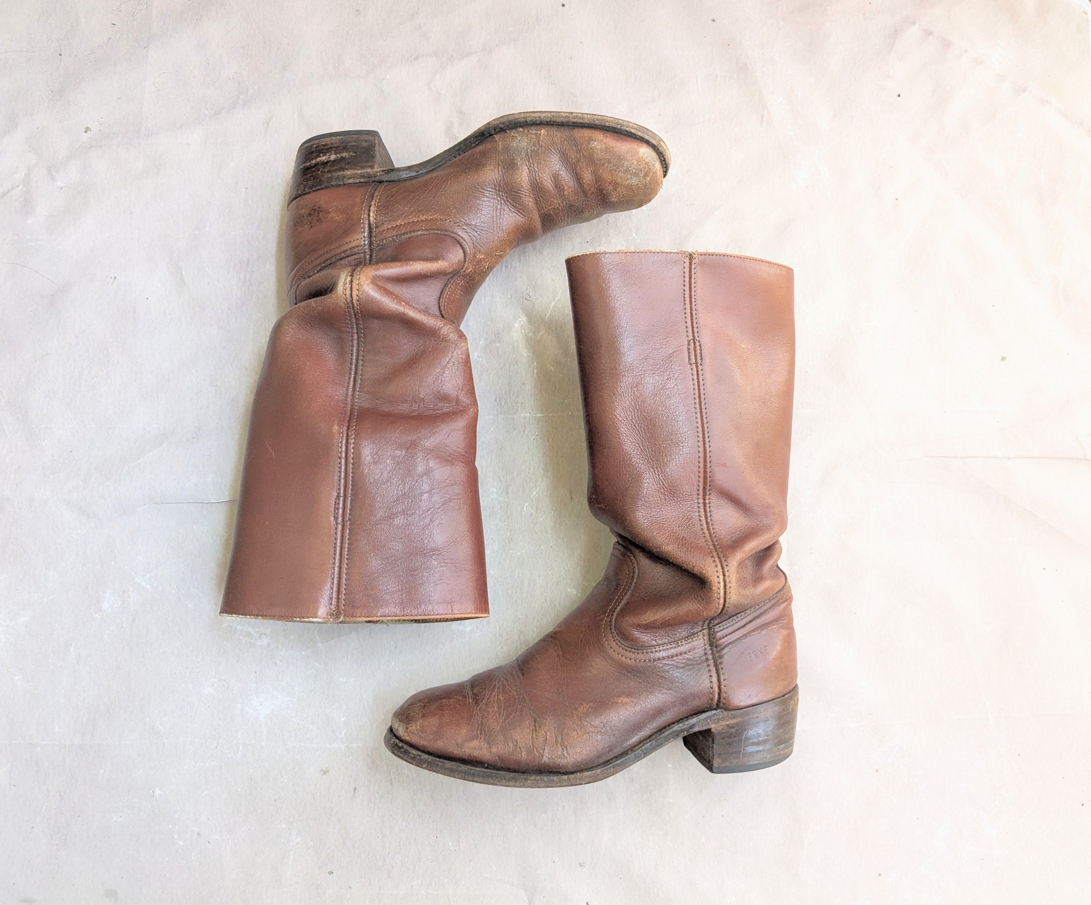 Frye Frye Campus Boots Brown Leather 9.5 M Motorcycle Biker Size US 9.5 / EU 42-43 - 1 Thumbnail