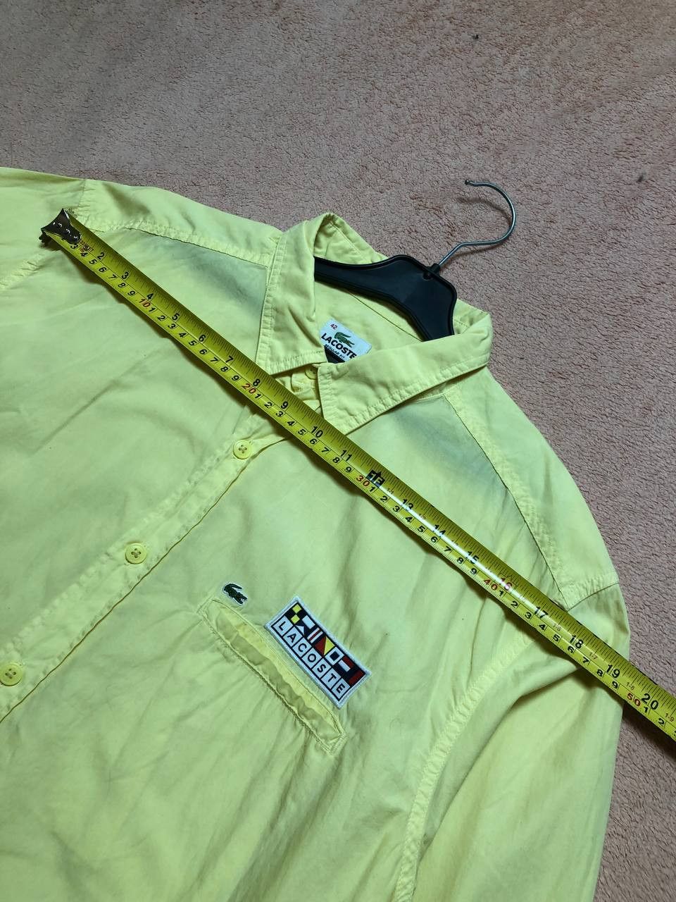 Lacoste Vintage yellow shirt logo Lacoste Y2K regular fit Size US M / EU 48-50 / 2 - 15 Thumbnail