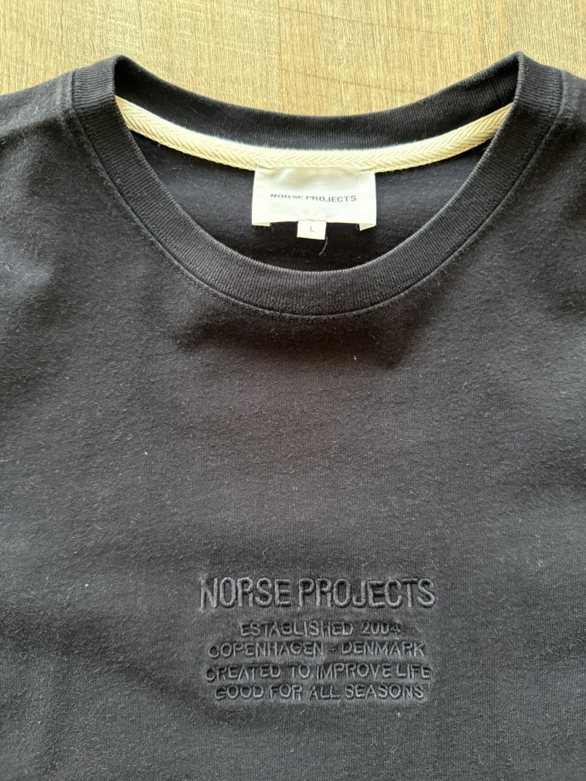 Norse Projects Dark Blue SS Tee Size US L / EU 52-54 / 3 - 3 Thumbnail