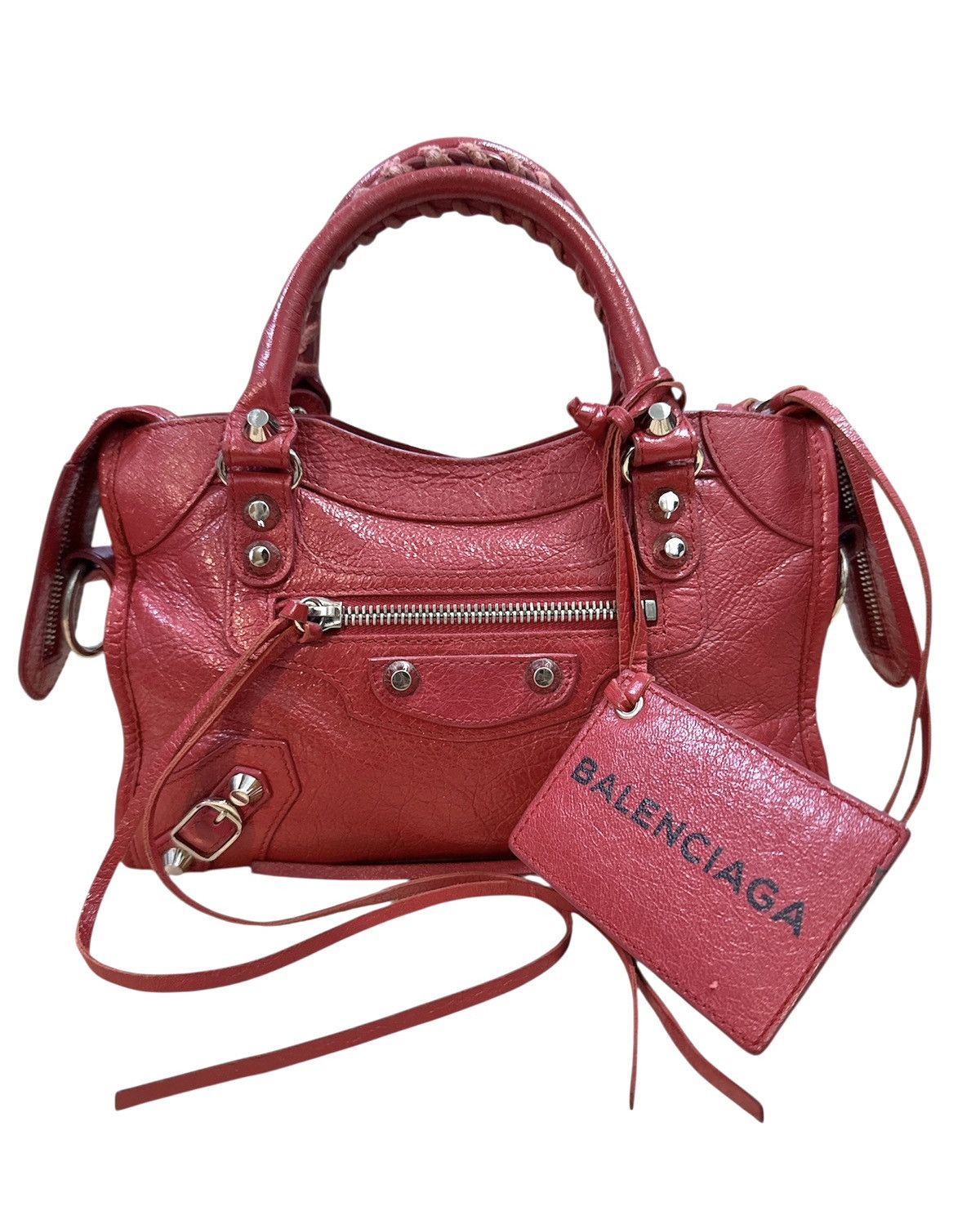 Balenciaga Balenciaga Classic Mini City red lambskin Leather bag Size ONE SIZE - 1 Thumbnail