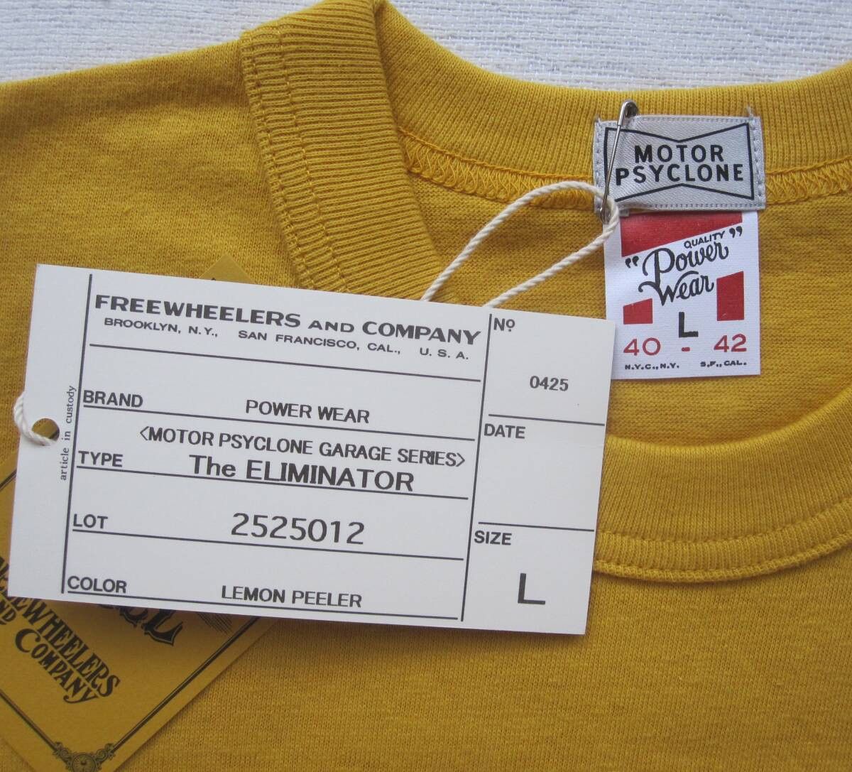 Freewheelers T-shirt "The ELIMINATOR" (L) LEMON PEELER Size US L / EU 52-54 / 3 - 6 Thumbnail