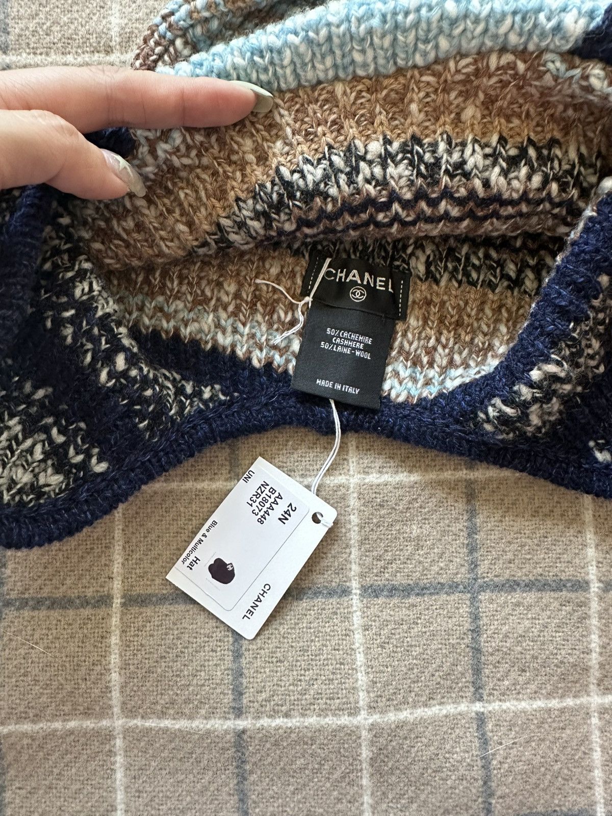 Chanel Chanel 24N coco neige beanie blue color Size ONE SIZE - 4 Thumbnail