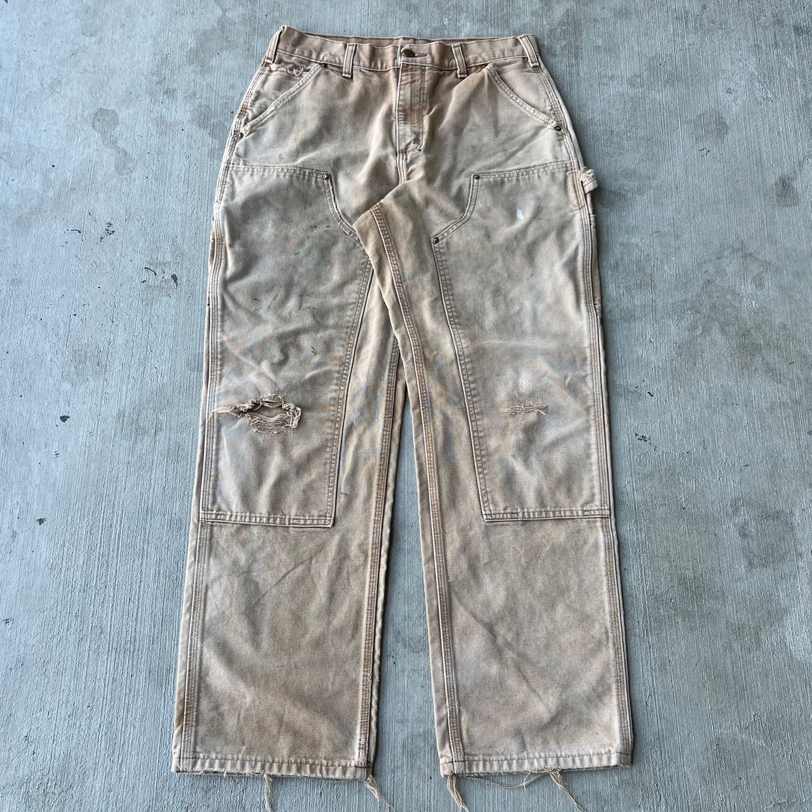 Carhartt × Vintage Carhartt brown double knee work wear carpenter pants Size US 29 - 1 Thumbnail