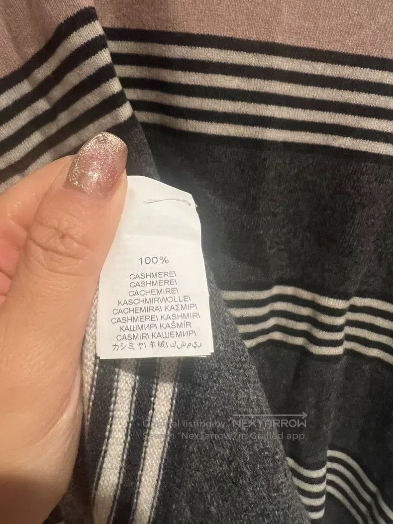 Brunello Cucinelli Brunello Cucinelli Chain Striped Cashmere Sweater Size M / US 6-8 / IT 42-44 - 7 Thumbnail