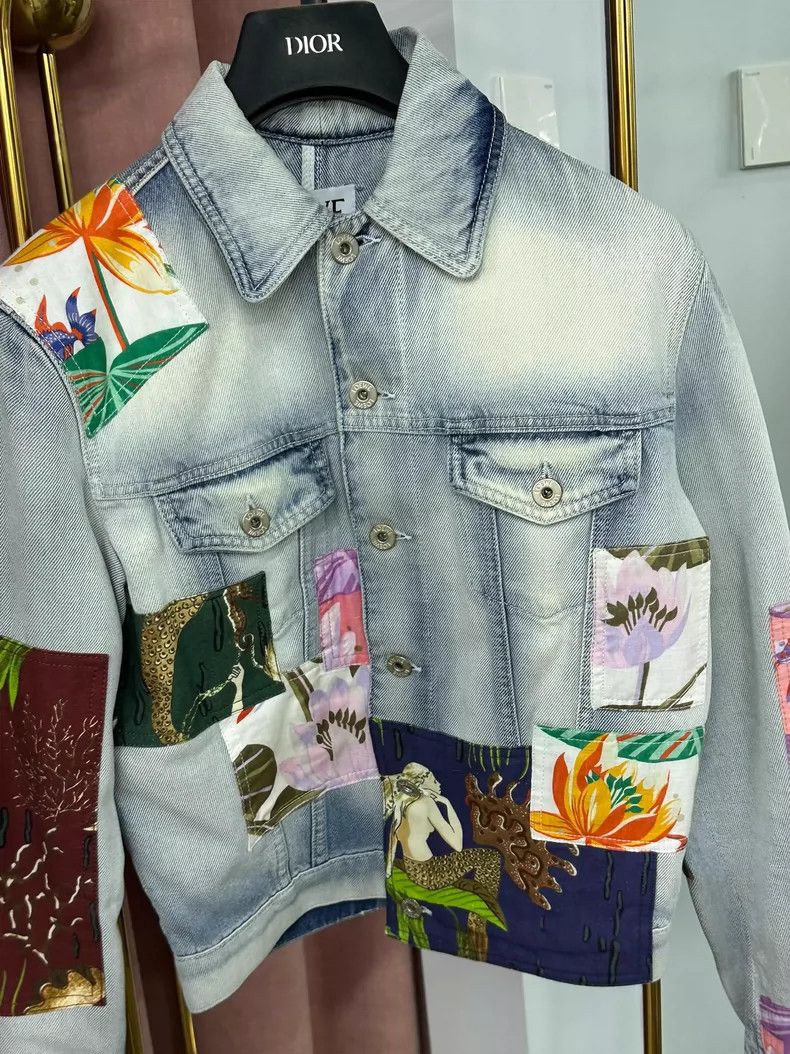 Loewe LOEWE Paula Ibiza patchwork printed denim jacket Size S / US 4 / IT 40 - 2 Thumbnail
