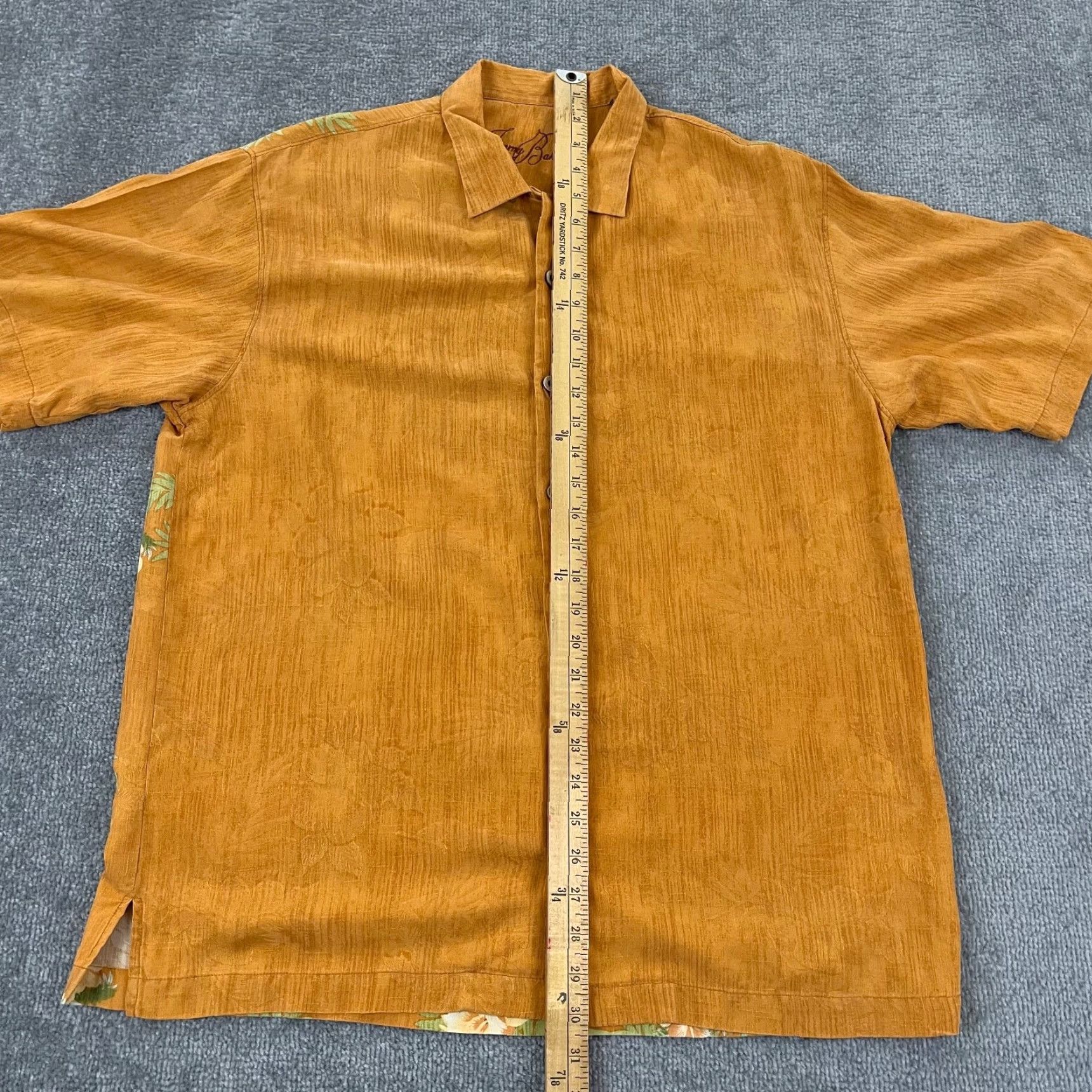 Tommy Bahama TOMMY BAHAMA Shirt Mens Medium Orange Floral Hawaiian Paradise Silk Button Up Size US M / EU 48-50 / 2 - 5 Thumbnail