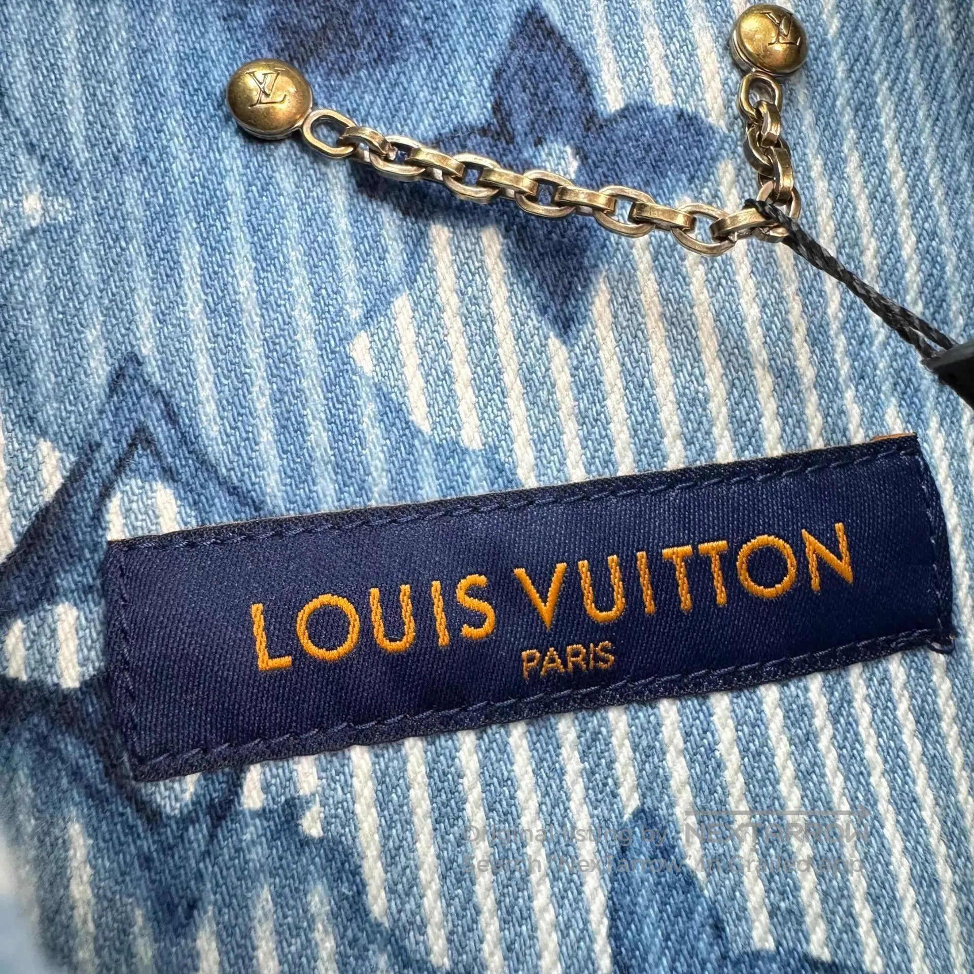 Louis Vuitton Blue Striped Button. Size US M / EU 48-50 / 2 - 5 Thumbnail