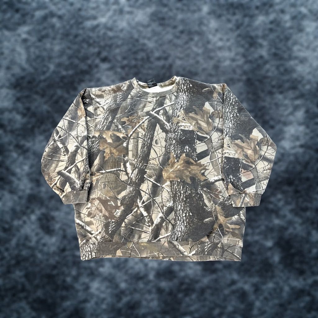 Realtree VINTAGE Sweatshirt Mens L Brown Realtree Hardwoods Fleece Pullover Camouflage Y2K Size US L / EU 52-54 / 3 - 1 Thumbnail