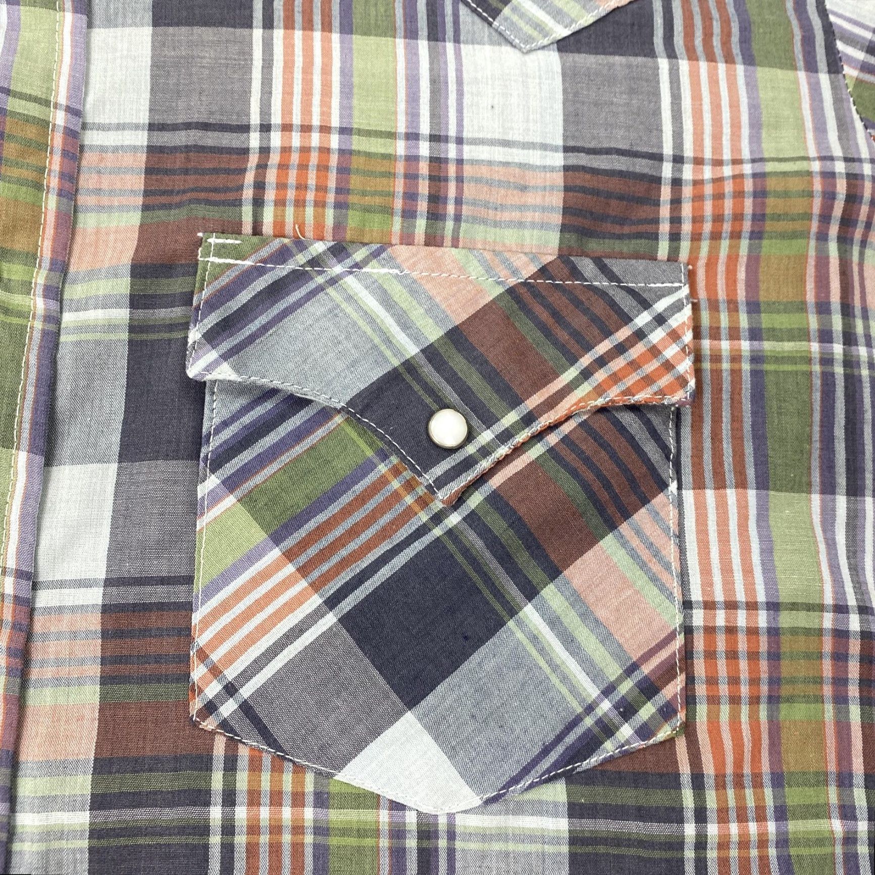 Vintage VINTAGE Holt Western Shirt Mens Large Plaid Pearl Snap Short Sleeve Made USA WLM6200-1 Size US L / EU 52-54 / 3 - 6 Thumbnail