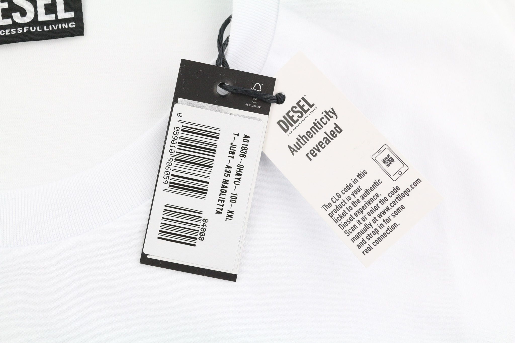 Diesel T-JUST-A35 2XL Short Sleeve Logo Light Tee 40256 Size US XXL / EU 58 / 5 - 5 Thumbnail