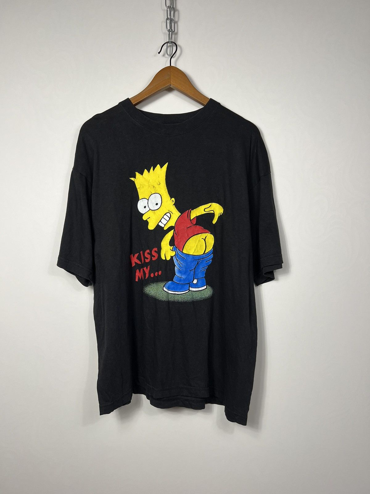 Vintage Vintage 90s Bart Simpson Kiss my Ass Humor Y2K T-shirt Tee Size US L / EU 52-54 / 3 - 1 Thumbnail