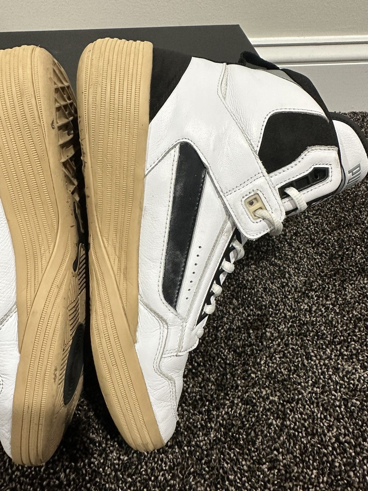 NBA Puma x Rhude x Kuzma Mid White/Black Clyde all-Pro Sneaker Size US 10 / EU 43 - 8 Thumbnail