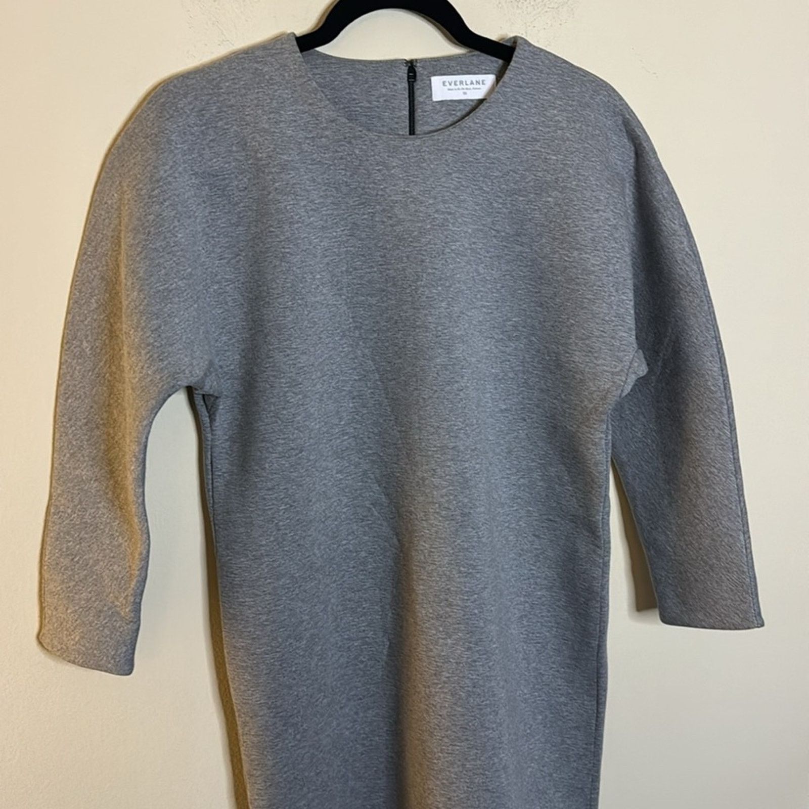 Everlane Everlane Thick Scuba Knit Sweater Tunic Dress - Gray Size XS Size XS / US 0-2 / IT 36-38 - 3 Thumbnail