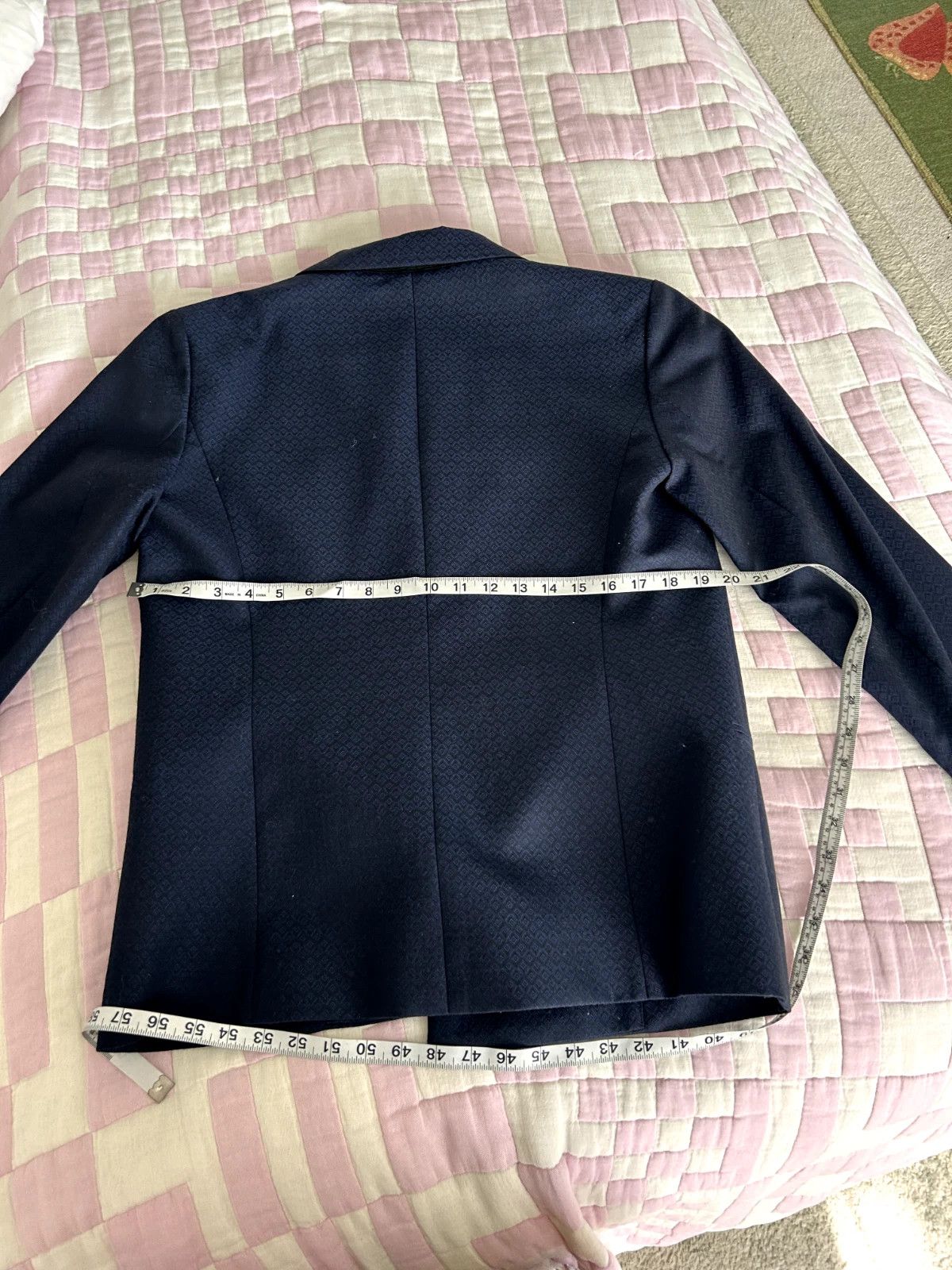 Barneys New York Double Breasted Blue Patterned Blazer Jacket Size M / US 6-8 / IT 42-44 - 6 Thumbnail