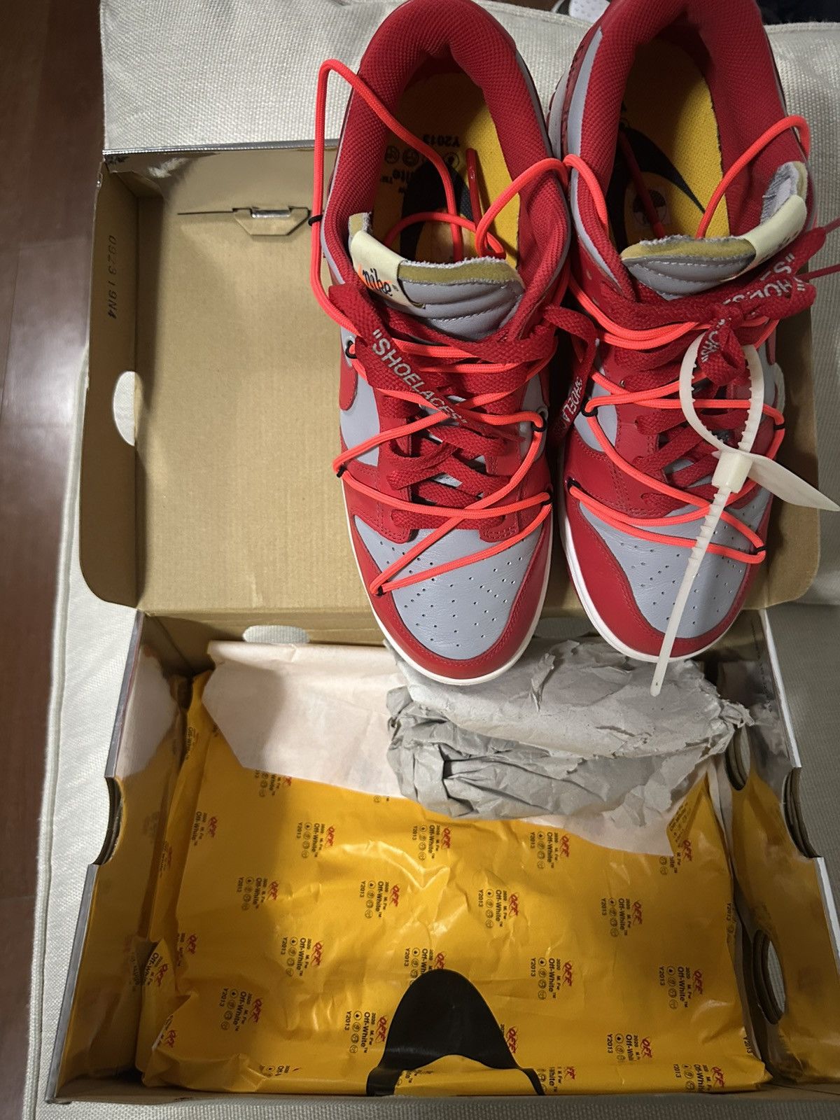 Nike × Off-White Nike dunk low x Off white "University Red" Size US 10 / EU 43 - 11 Thumbnail