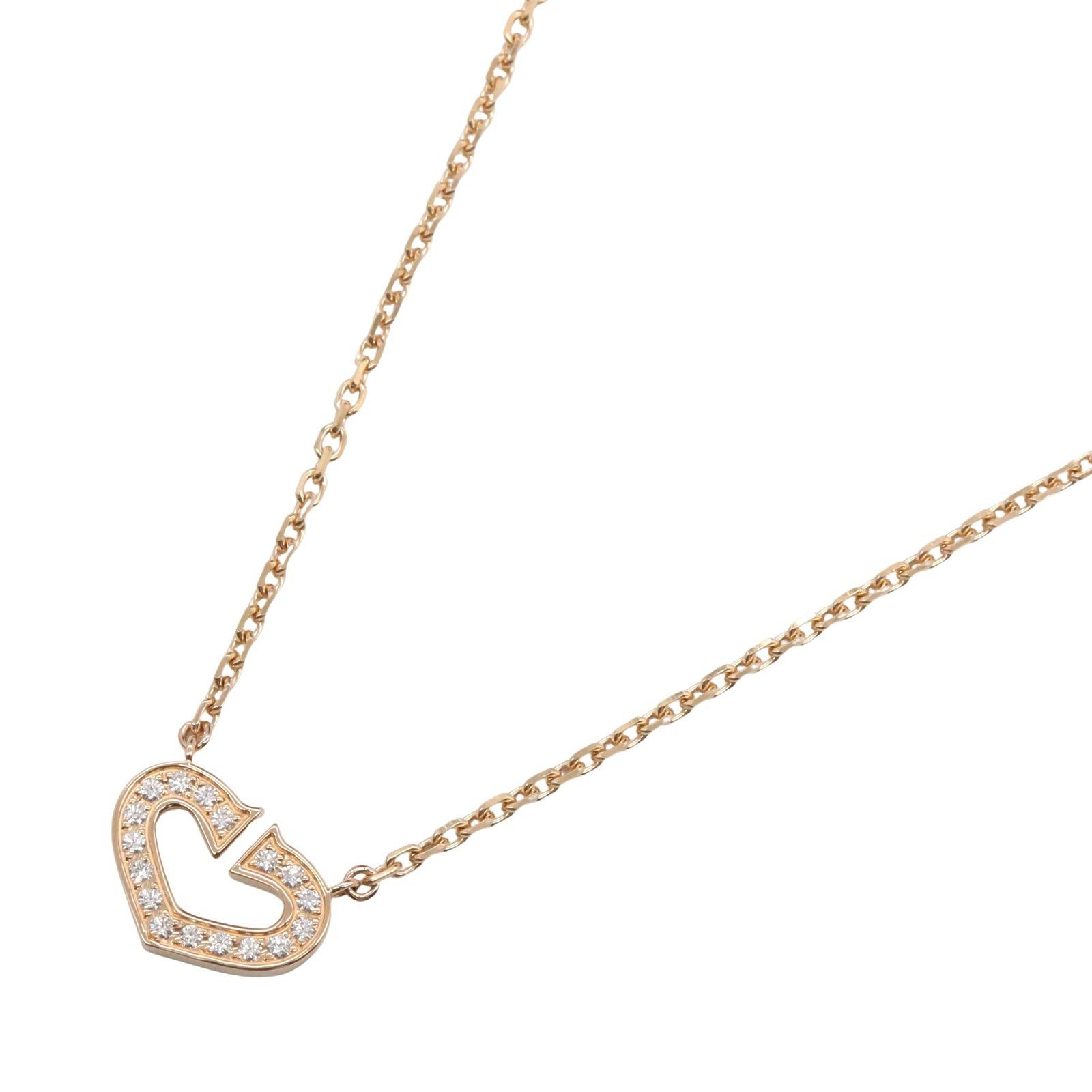 Cartier Cartier C Heart Diamond Necklace K18Pg (Pink Gold) Clear Size ONE SIZE - 1 Thumbnail