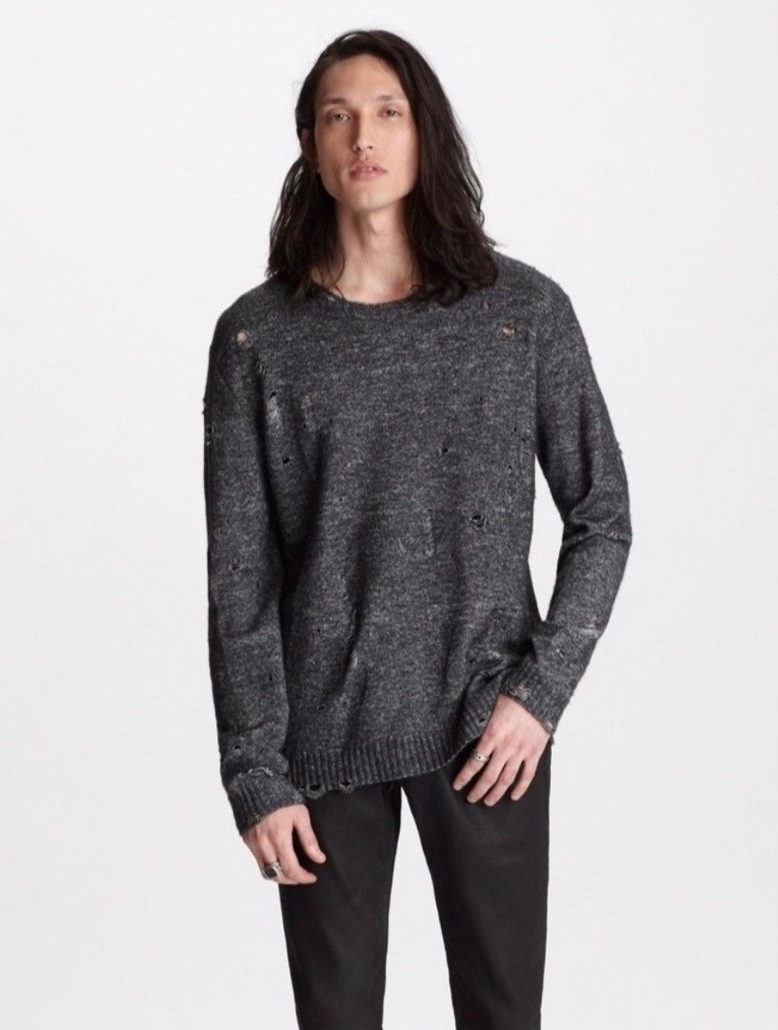 John Varvatos Distressed crewneck. Medium Size US M / EU 48-50 / 2 - 1 Thumbnail