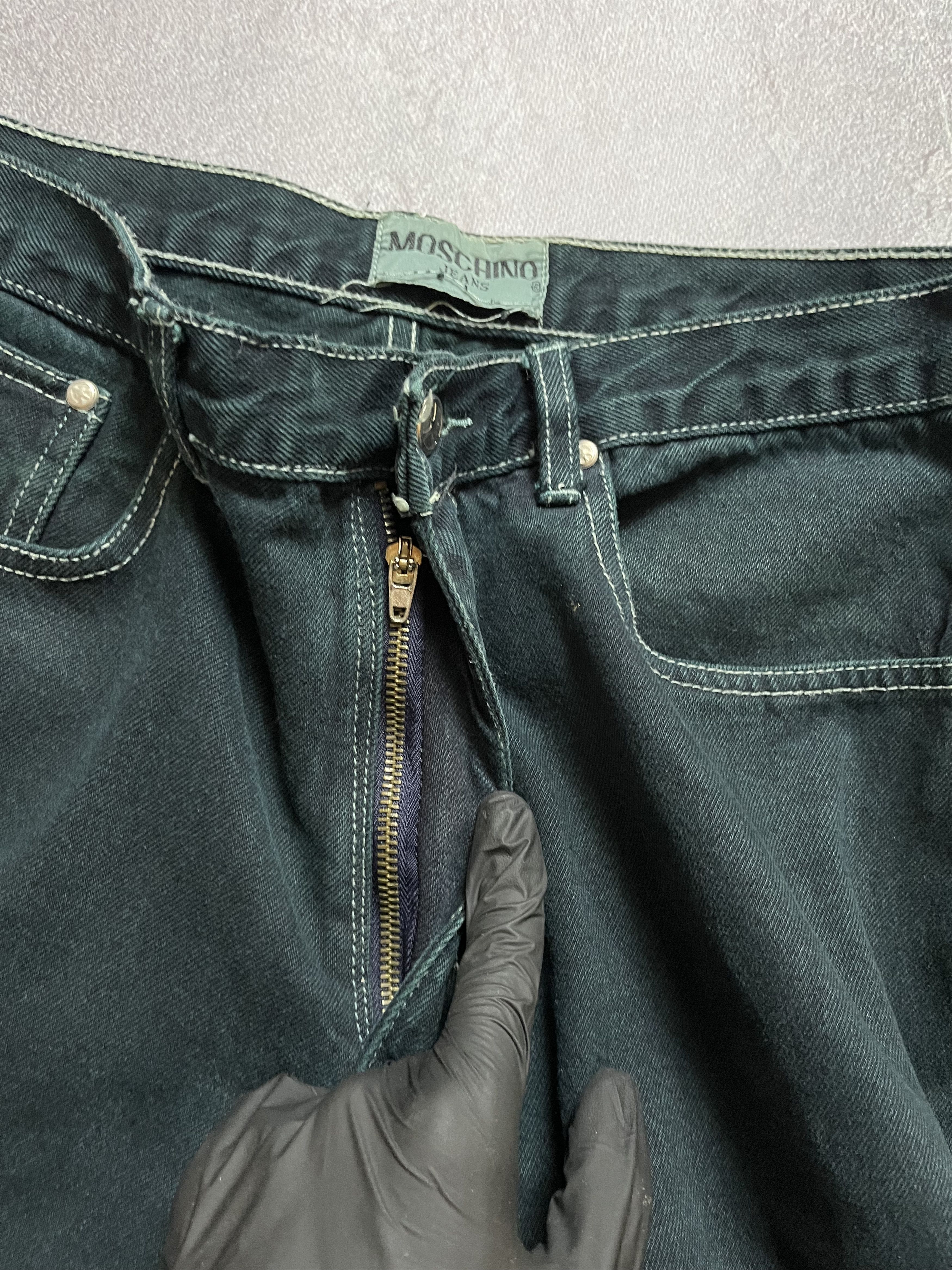 Moschino Vintage Jeans Moschino Big Metal Logo Bootcut Flared Y2K Size US 34 / EU 50 - 7 Thumbnail