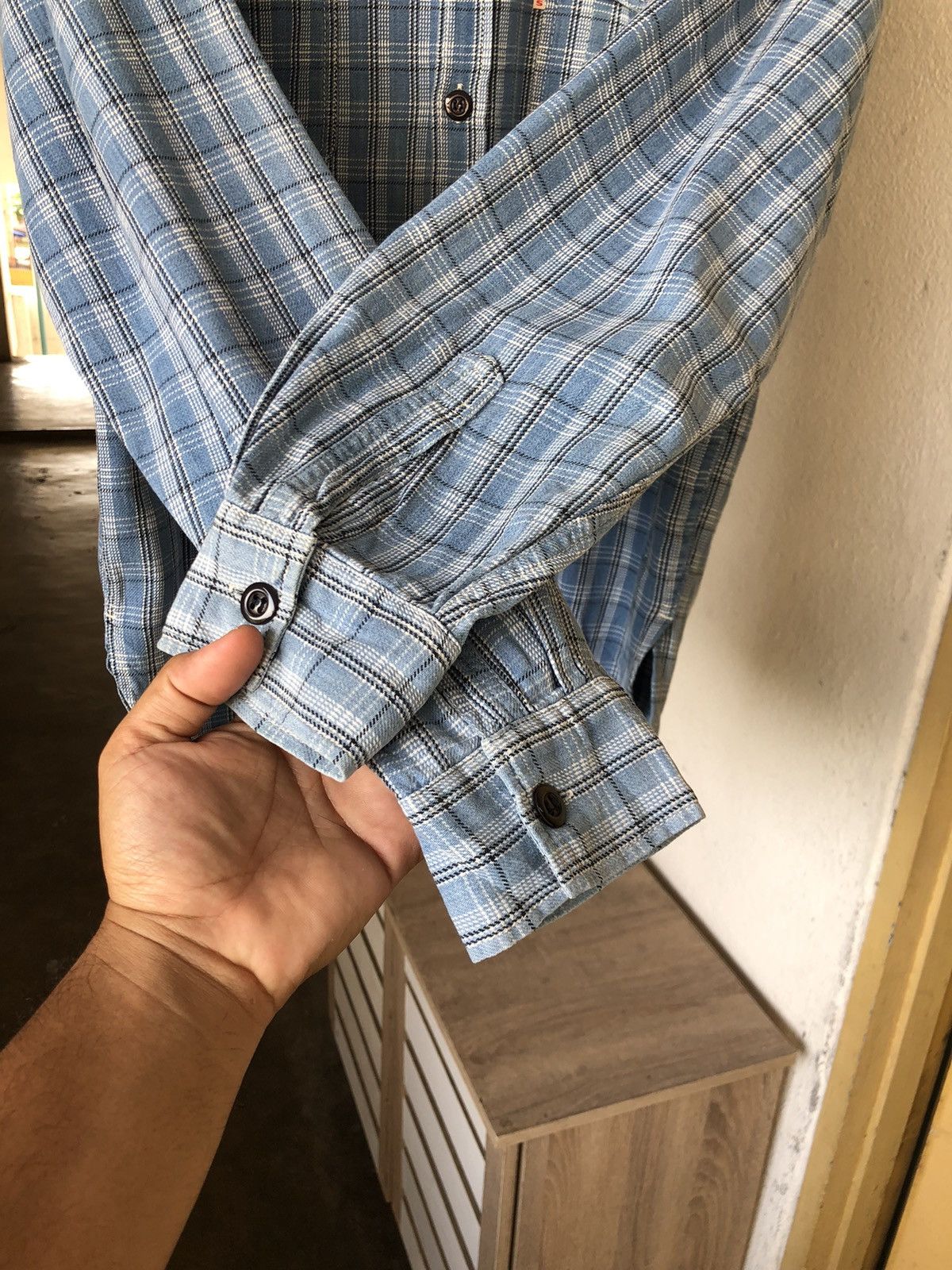 Levi's Vintage Levis Light Blue Flannel Size US L / EU 52-54 / 3 - 12 Thumbnail