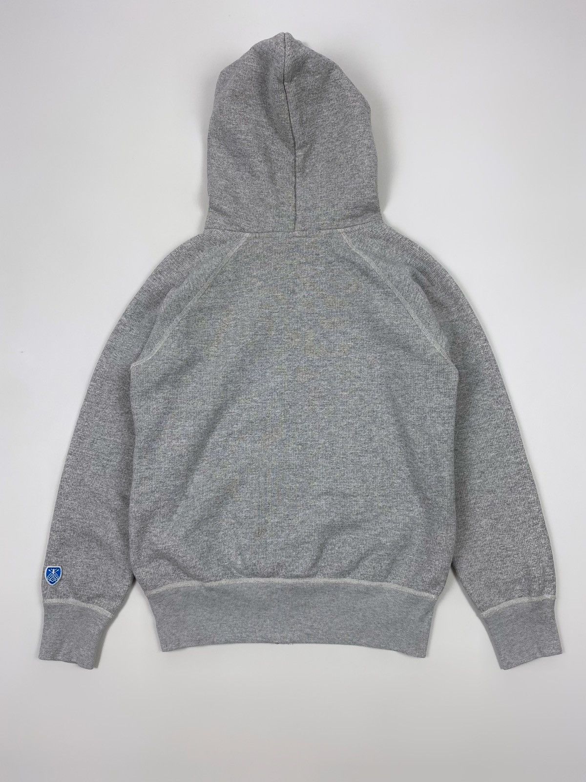 Orcival Orcival France Blank Grey French Terry Cotton Zip Hoodie Size S / US 4 / IT 40 - 9 Thumbnail