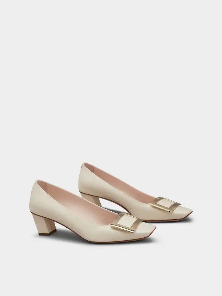 Roger Vivier o1s22i1n0824 Belle Viver 45 Pumps in White Size US 9 / IT 39 - 2 Thumbnail