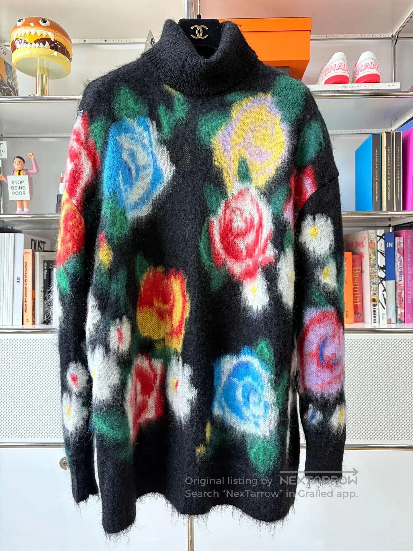 Miu Miu Miu Miu Gradient Floral Turtleneck Sweater. Size S / US 4 / IT 40 - 1 Thumbnail