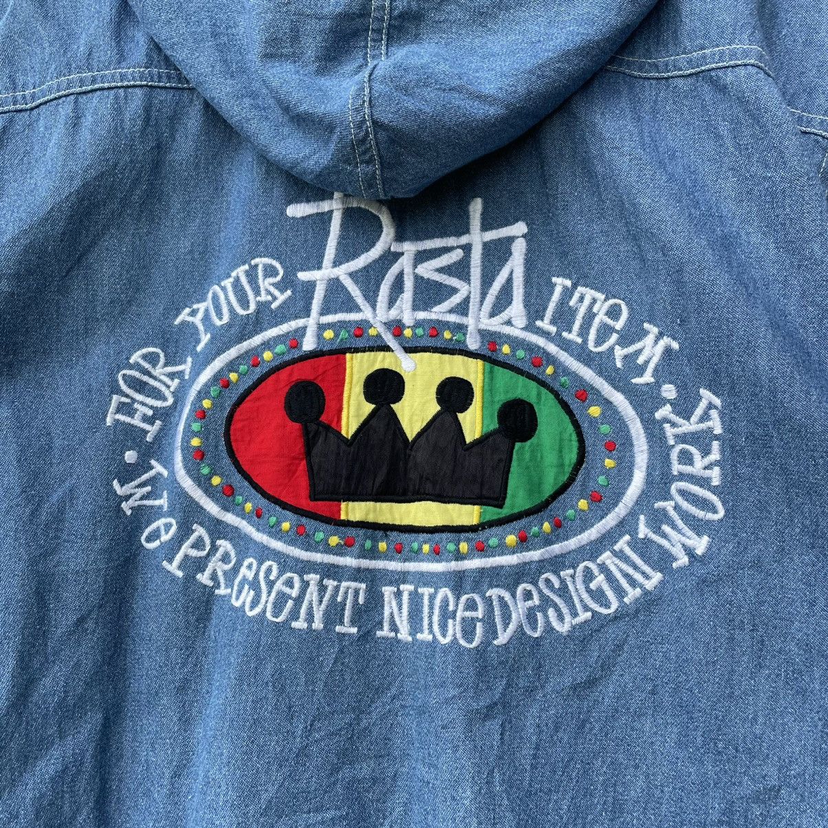 Bob Marley 💥Vintage Rasta Denim Jacket Size US S / EU 44-46 / 1 - 7 Thumbnail