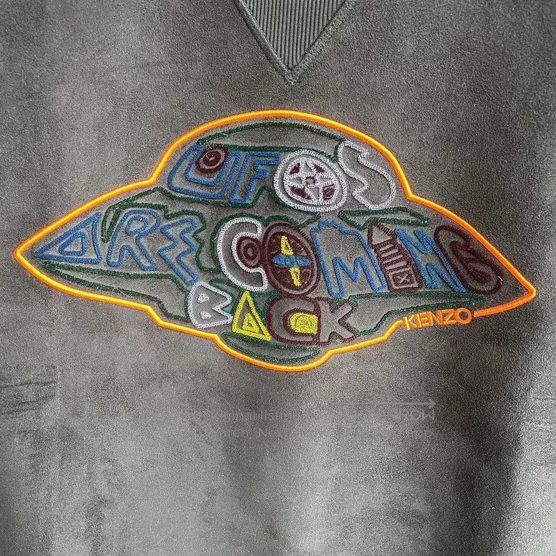 Kenzo KENZO Gray Graphic Men's Sweatshirt . Size US L / EU 52-54 / 3 - 3 Thumbnail