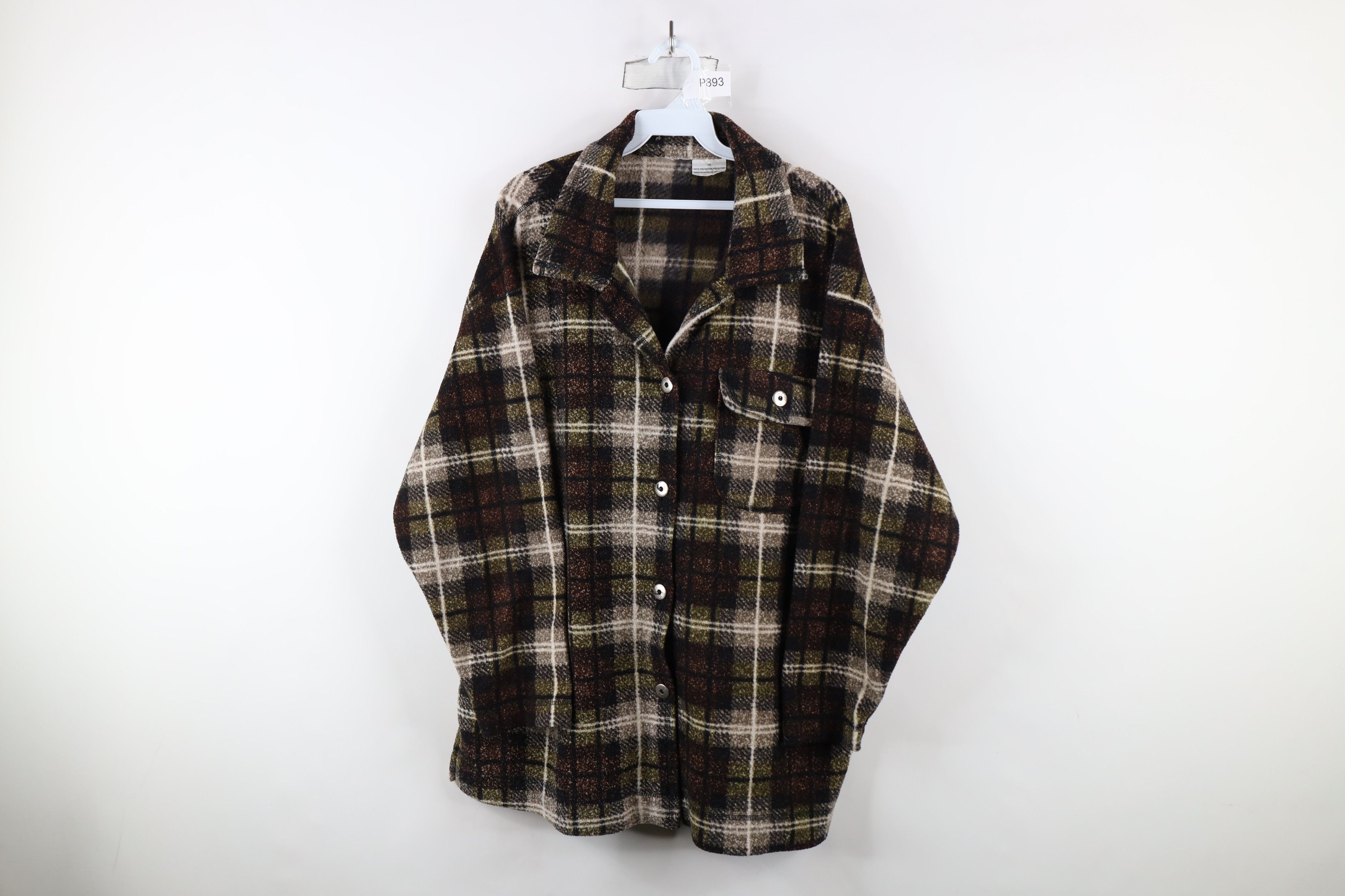 Vintage Vintage 90s Streetwear Button Shirt Jacket Jac Shirt Plaid Size XL / US 12-14 / IT 48-50 - 1 Thumbnail