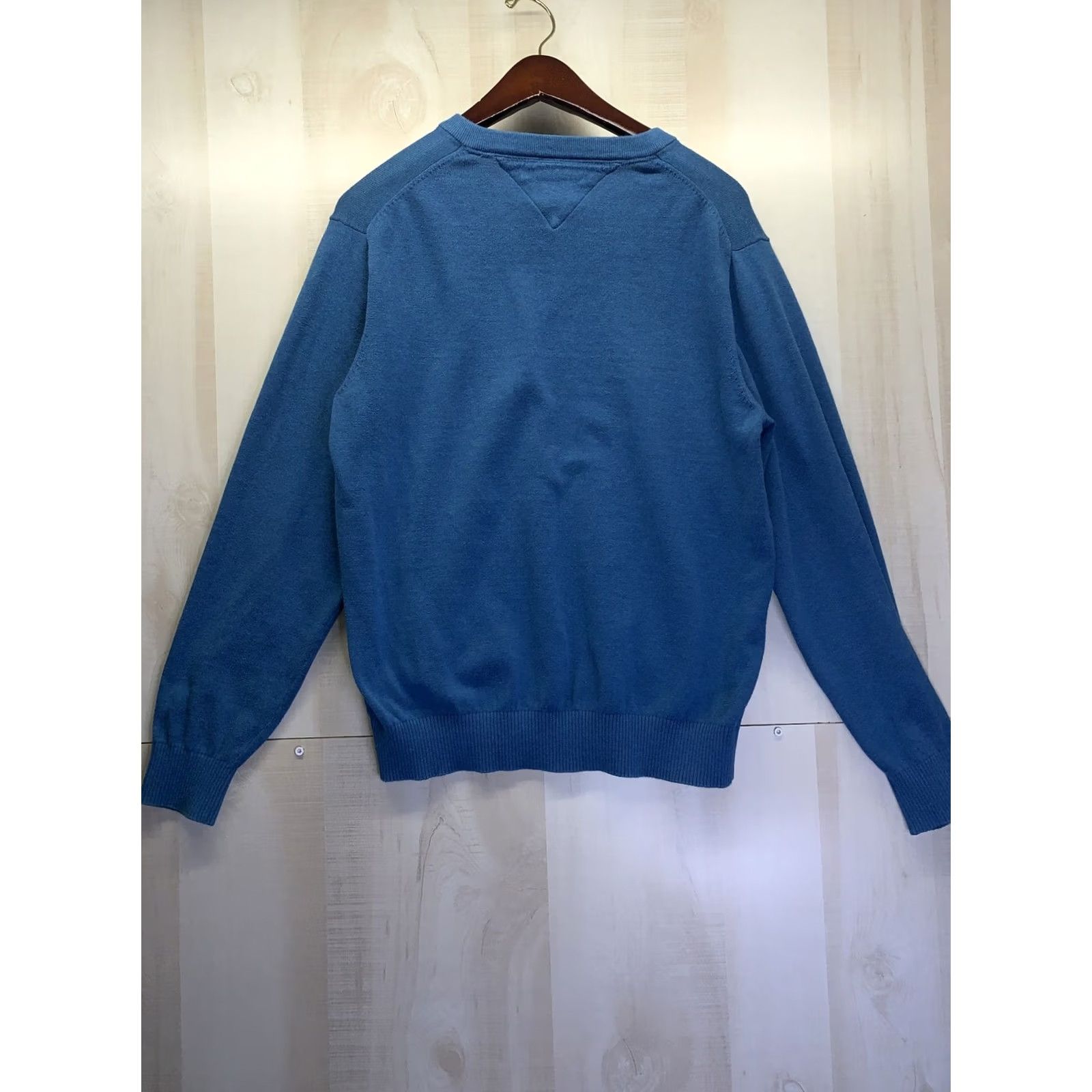 Tommy Hilfiger Tommy Hilfiger Men’s V Neck Long Sleeve 100% Cotton Sweater-3687 Blue M Pullover Size US M / EU 48-50 / 2 - 4 Thumbnail