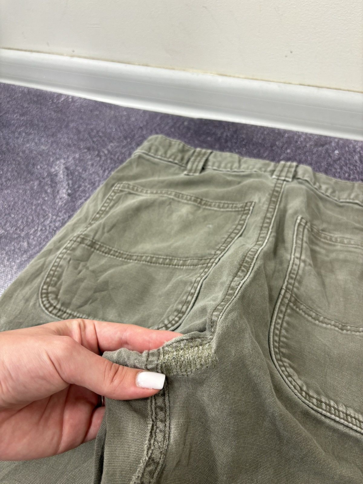 Carhartt Vintage Carhartt Double Knee Military Green Hype Baggy Pants Size US 32 / EU 48 - 6 Thumbnail
