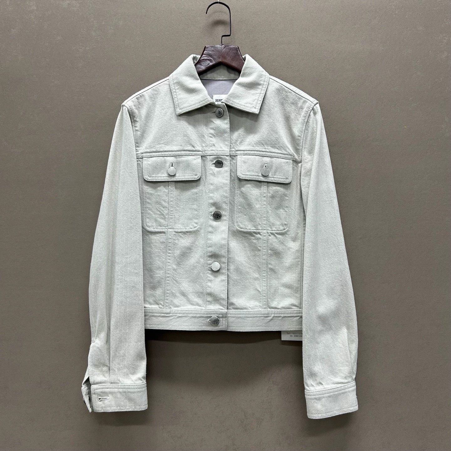 Hermes Hermes White Denim Jacket 99 New 36 Size XS / US 0-2 / IT 36-38 - 1 Thumbnail