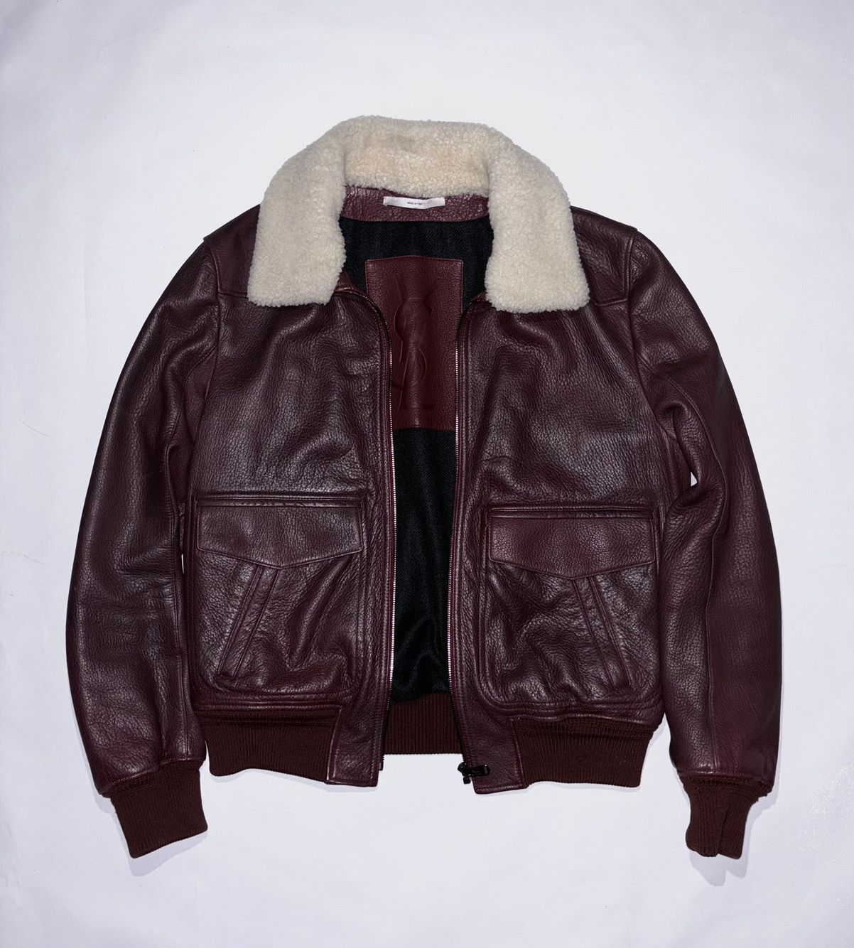 ジャケット・アウター YSL Rive Gauche Tom Ford Leather Jacket Saint Laurent Paris × Yves Saint Laurent Yves Saint Laurent
