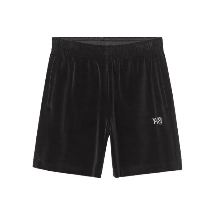 Alexander Wang Black Sports Shorts with Logo 0079