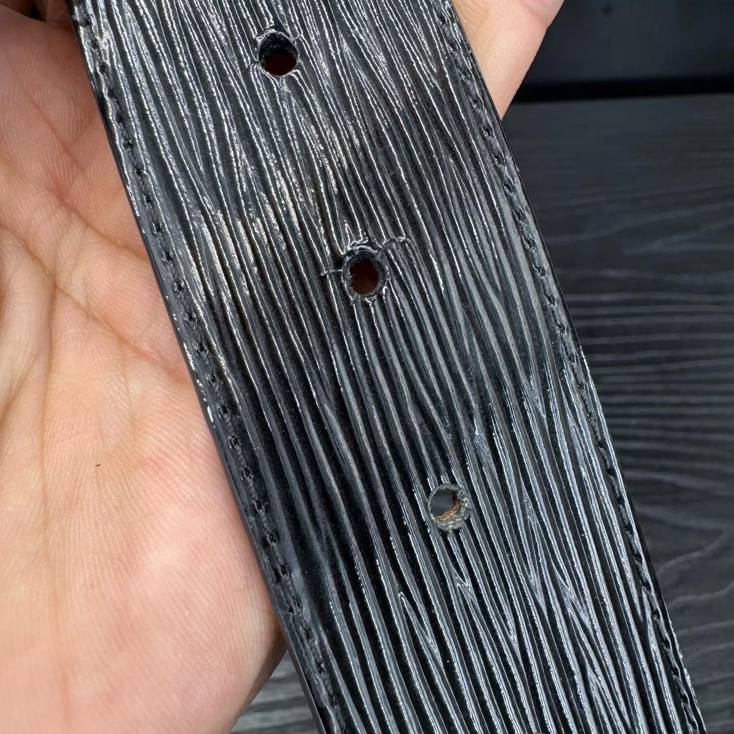 Louis Vuitton LV Water Ripple Belt Black 85 34 Size 34 - 8 Thumbnail