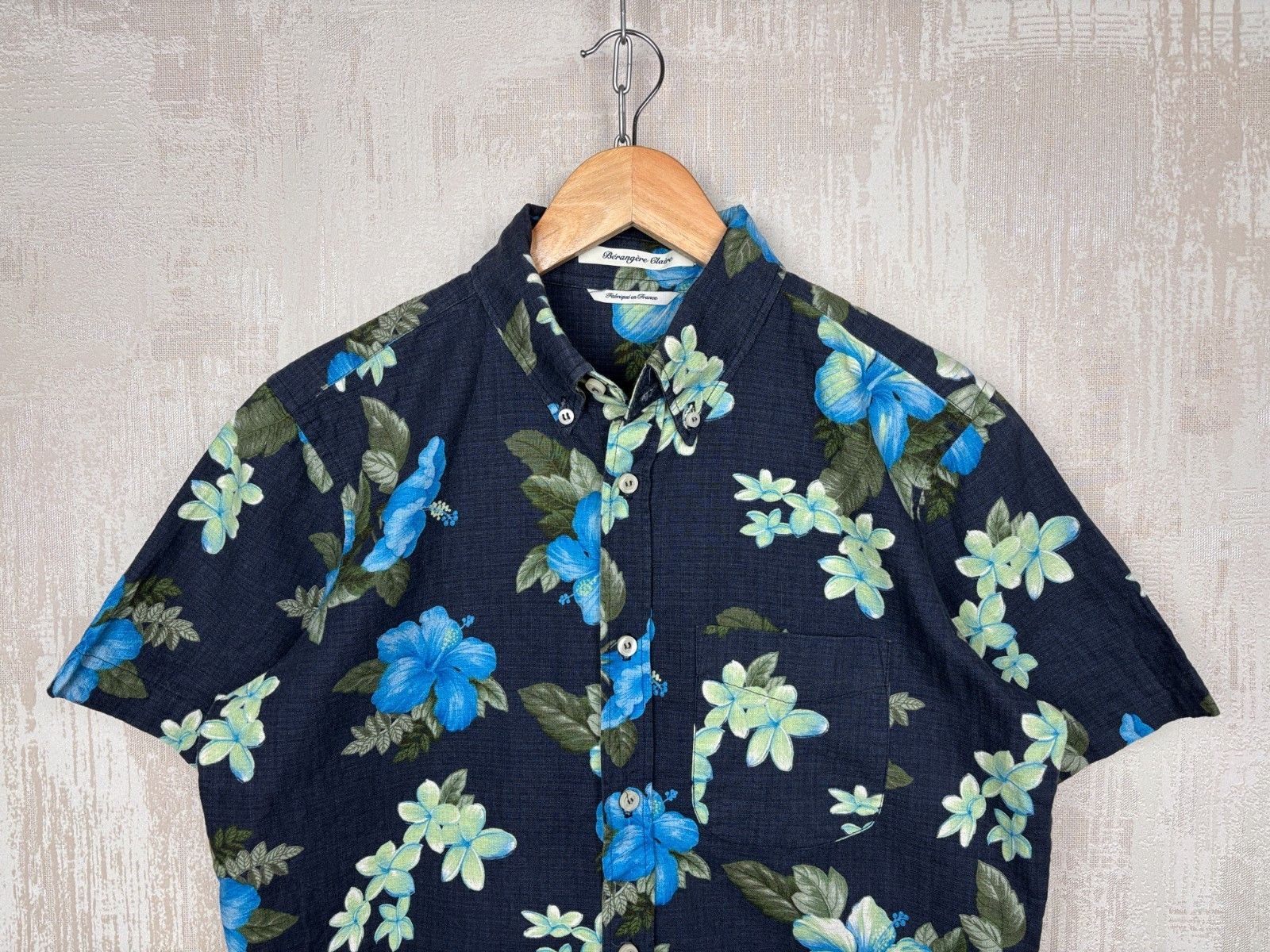 Other Berangere Claire Floral Short Sleeve Shirt Cotton Linen Size US M / EU 48-50 / 2 - 2 Thumbnail
