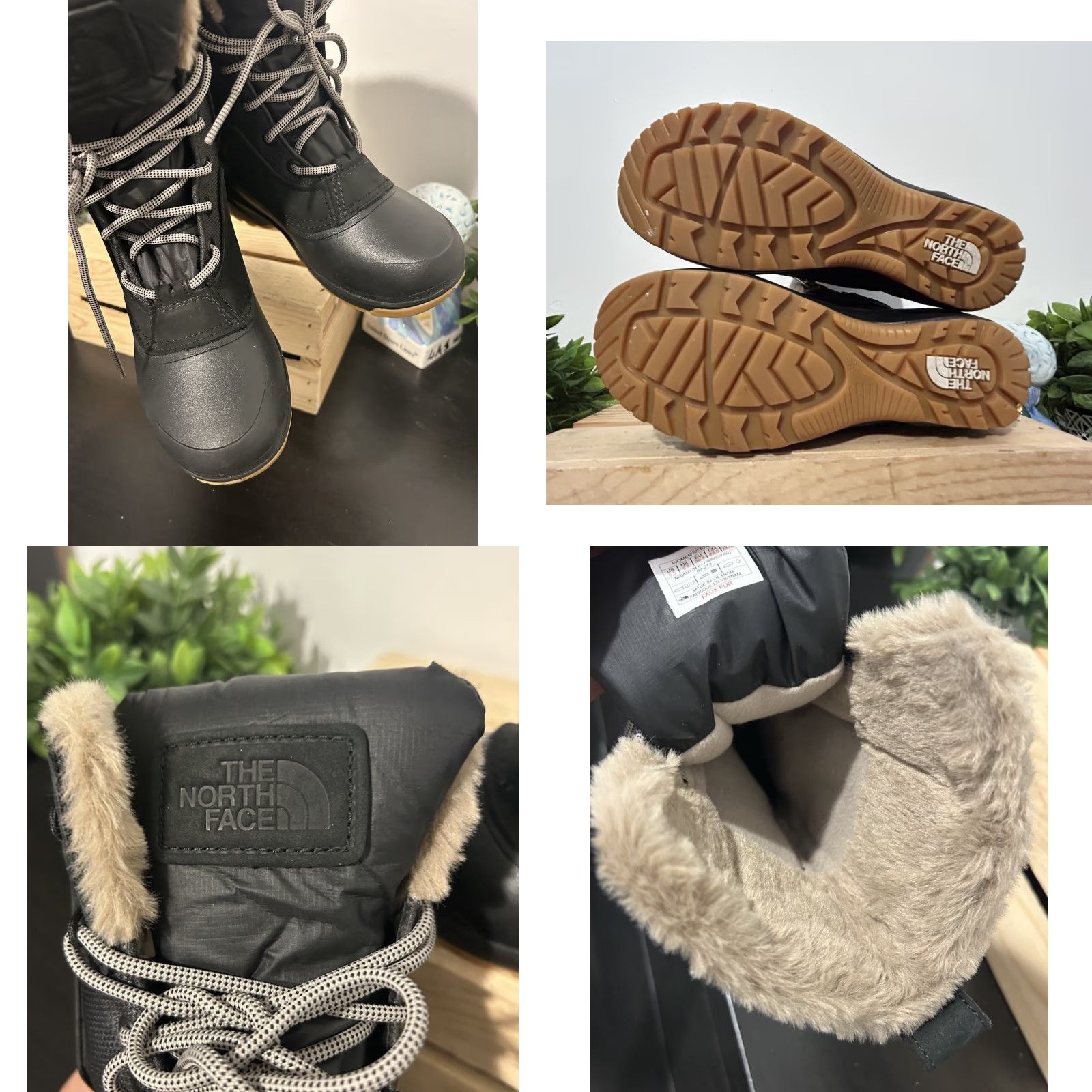 Vintage NWOT North Face Women’s Black Faux Fur High Winter Boot Size 5.5 Size US 6 / IT 36 - 8 Thumbnail