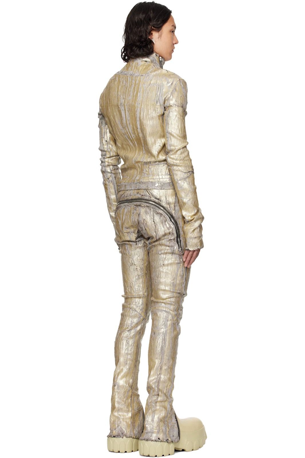 Rick Owens RARE RICK OWENS GOLD GARY JUMPSUIT Size US 32 / EU 48 - 3 Thumbnail