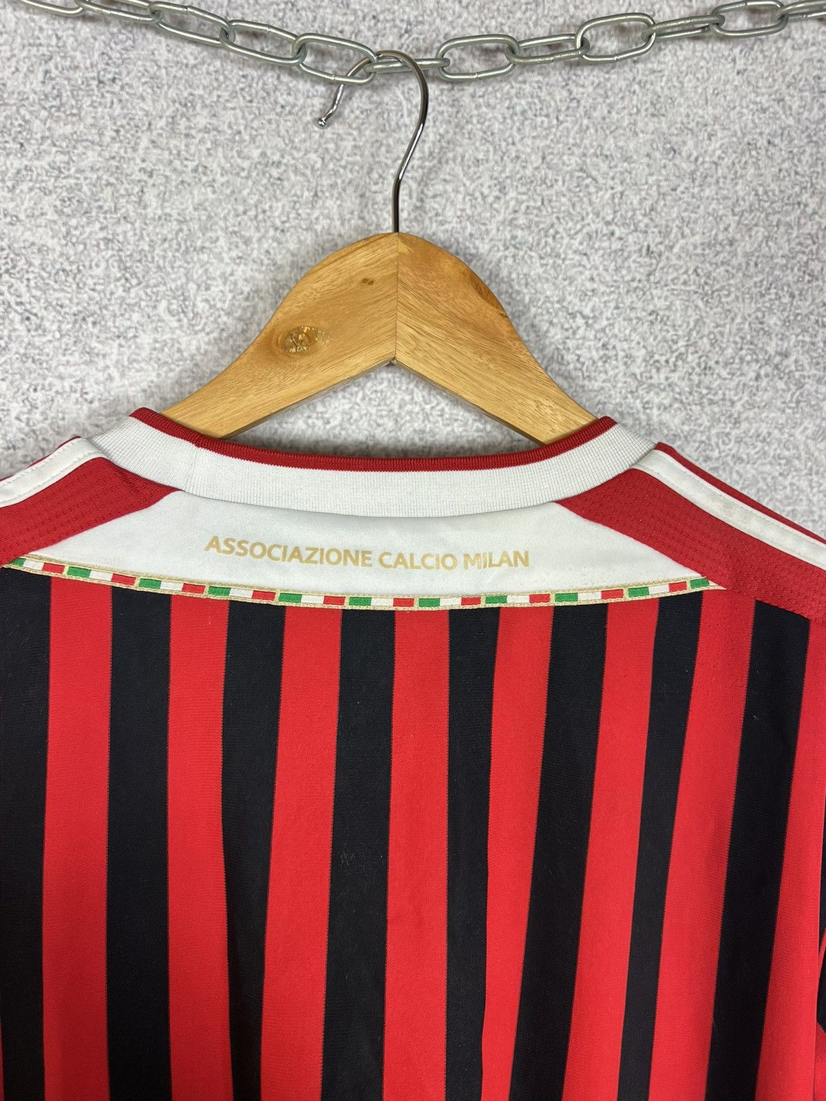 Adidas Vintage AC Milan Adidas Distressed Soccer Jersey Shirt Size US L / EU 52-54 / 3 - 10 Thumbnail