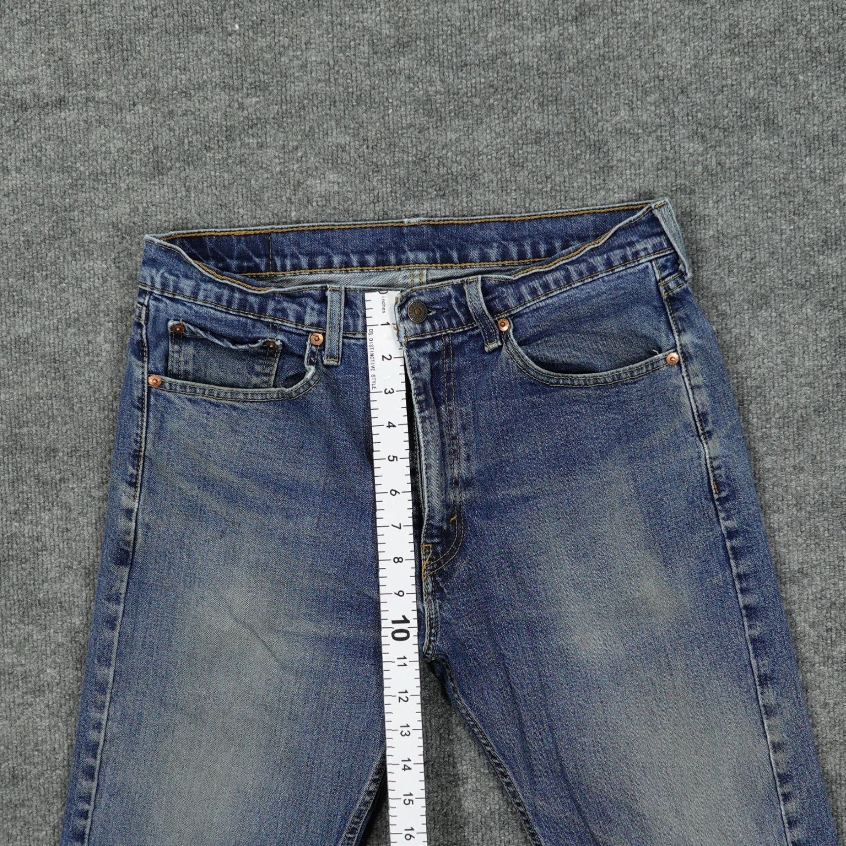 Levi's Levis 505 Jeans Mens 32x31 Blue Regular Fit Straight Leg Stretch Simplicous? Size US 32 / EU 48 - 4 Thumbnail